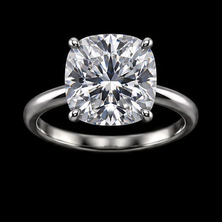Illustrative cushion stone ring