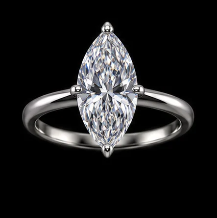 Illustrative marquise stone ring