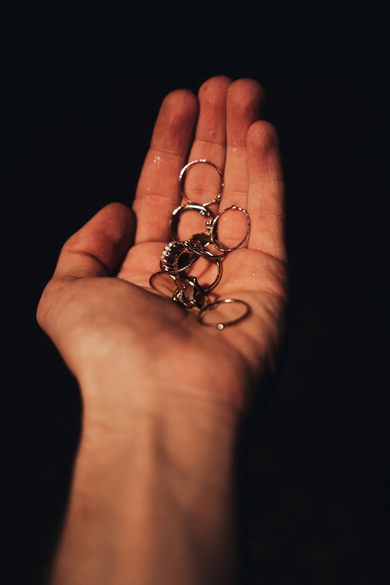 An intimate jewelry detail, photographed in natural light
